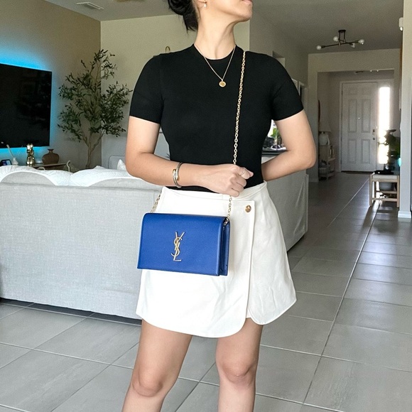 🍓YSL Monogram Flap Clutch in Grained Leather - Picture 1 of 16